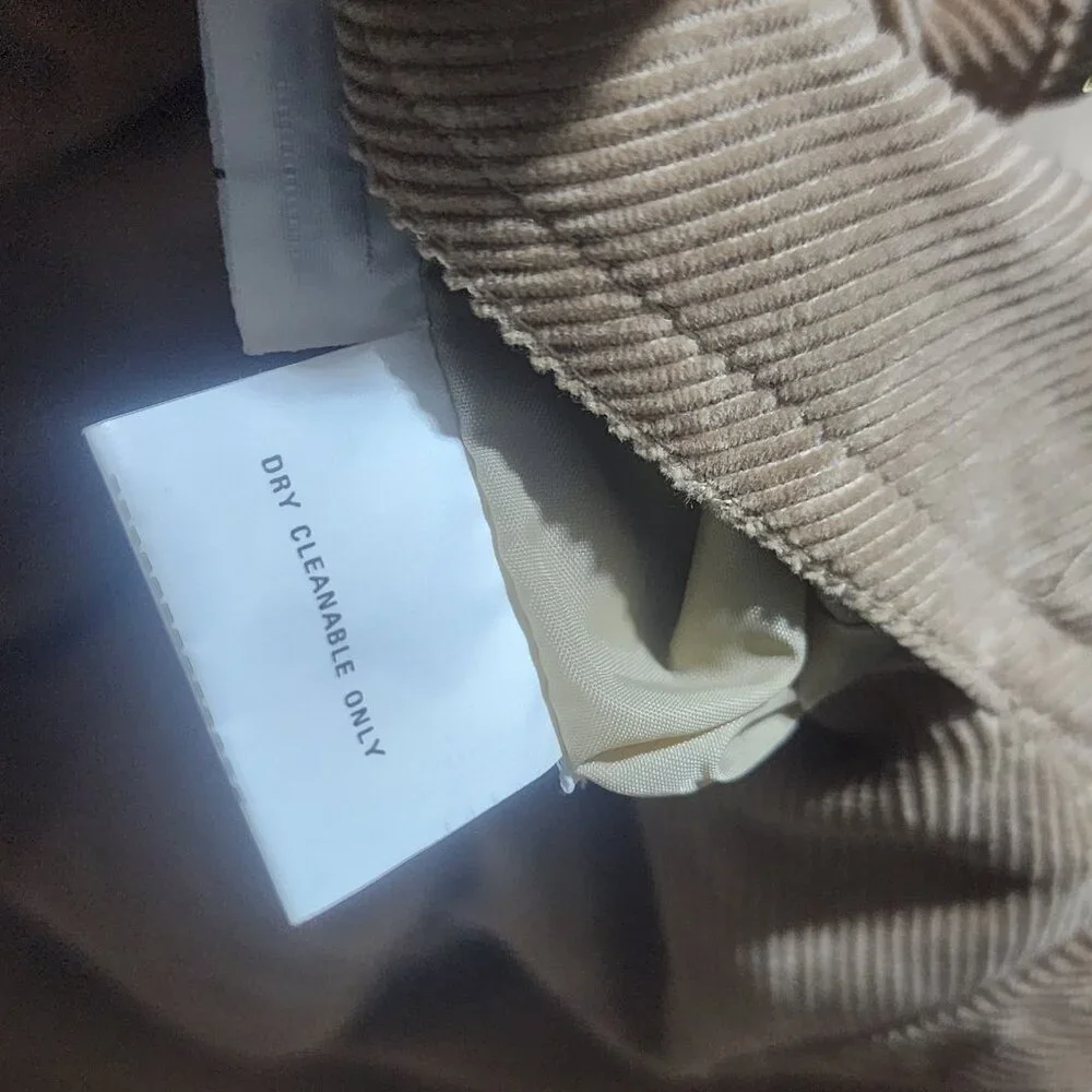 Vtg 90s Current Seen Reversible Corduroy Bomber Jacket Tan Beige Lined - Picture 13 of 13